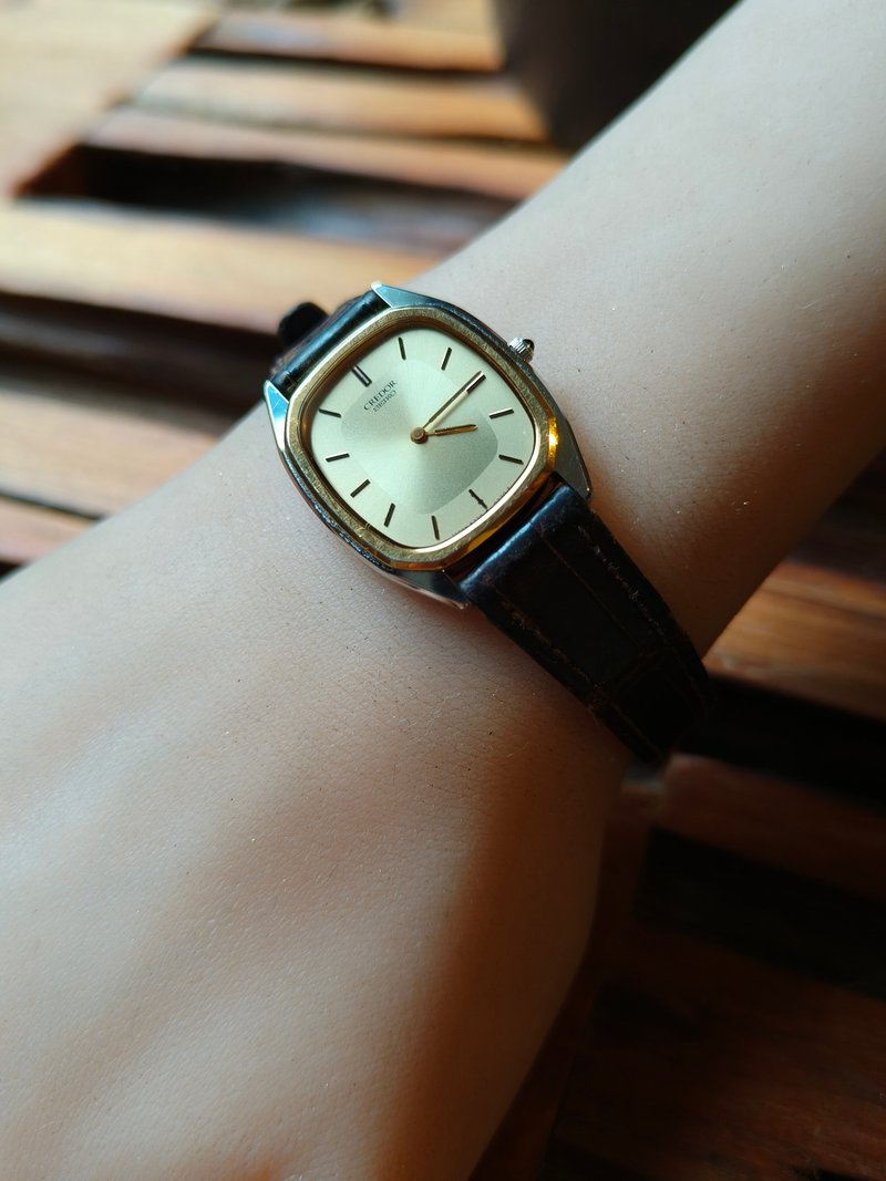 SEIKO旗下 頂級 CREDOR貴朵品牌 鋼與14k金 石英錶 - 女錶 - 其他材質 金色