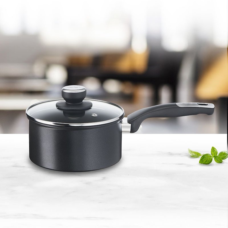 Tefal French Tefal Supreme Imperial Collection Series 18CM Non-stick Single Handle Soup Pot-Covered (For Induction Cooker) - กระทะ - อลูมิเนียมอัลลอยด์ สีดำ