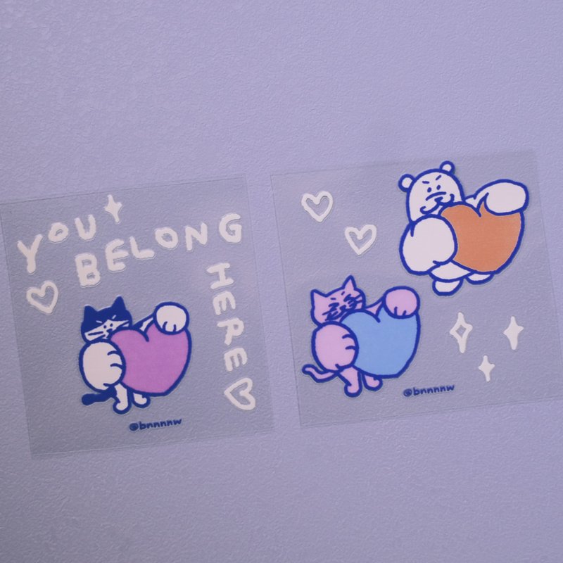 彩虹平權轉印貼紙 共兩款 - 貼紙 - 塑膠 多色