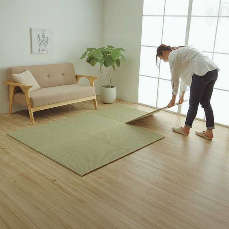 【質感居家】無邊框1.5公分榻榻米 國產藺草質地細膩 百年職人 - 地墊/地毯 - 植物．花 