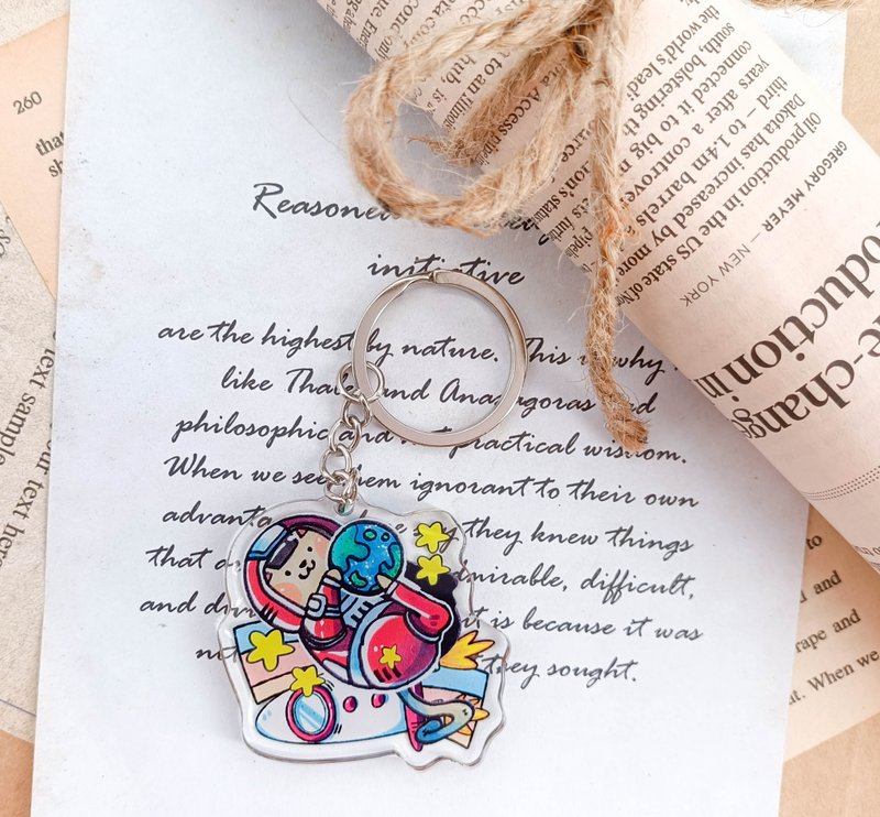 WF634旅行時空 Travel Time / 晶透吊飾 stationery charm - 鑰匙圈/鑰匙包 - 塑膠 多色