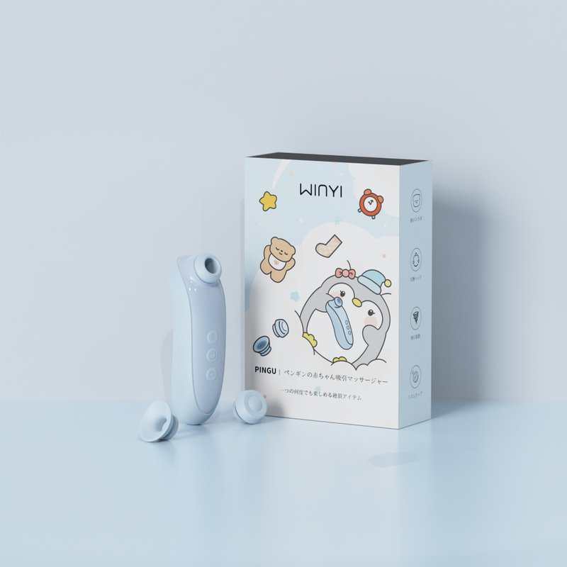 【WINYI】企鵝寶寶換頭吸吮按摩器 (買就送聯名眼罩) - 情趣用品 - 其他材質 藍色