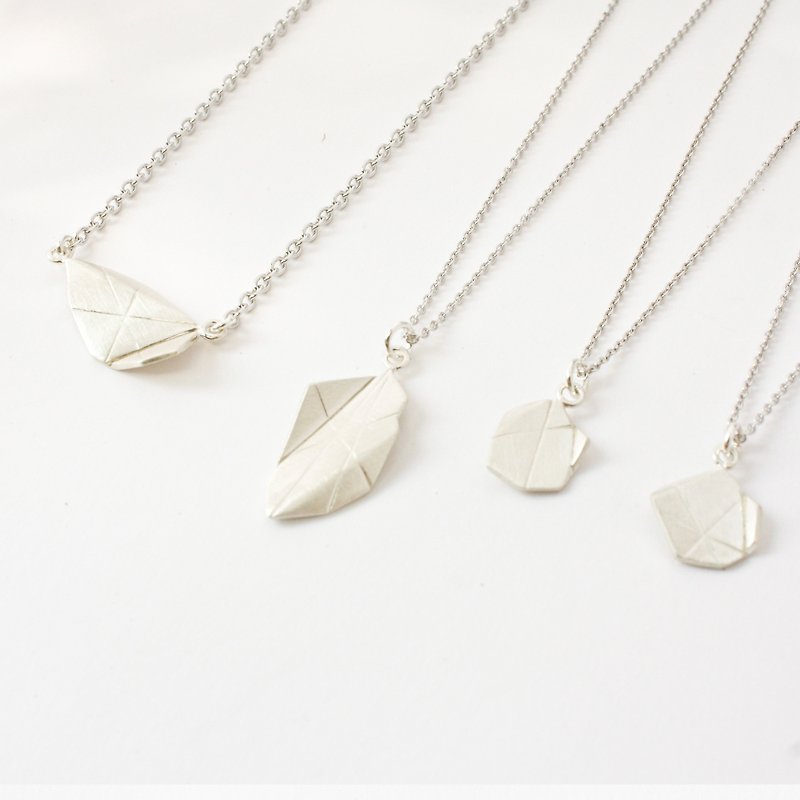 Origami Jewel Necklace - Necklaces - Sterling Silver 