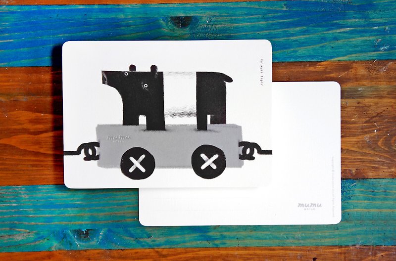 mumu Universal Card/Postcard-Black and White Tapir - Cards & Postcards - Paper Multicolor