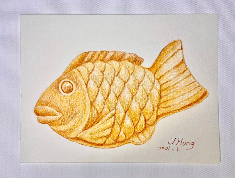 精緻水性色鉛筆的療癒時光-插畫可口鯛魚燒 - 插畫/繪畫/寫字 - 紙 