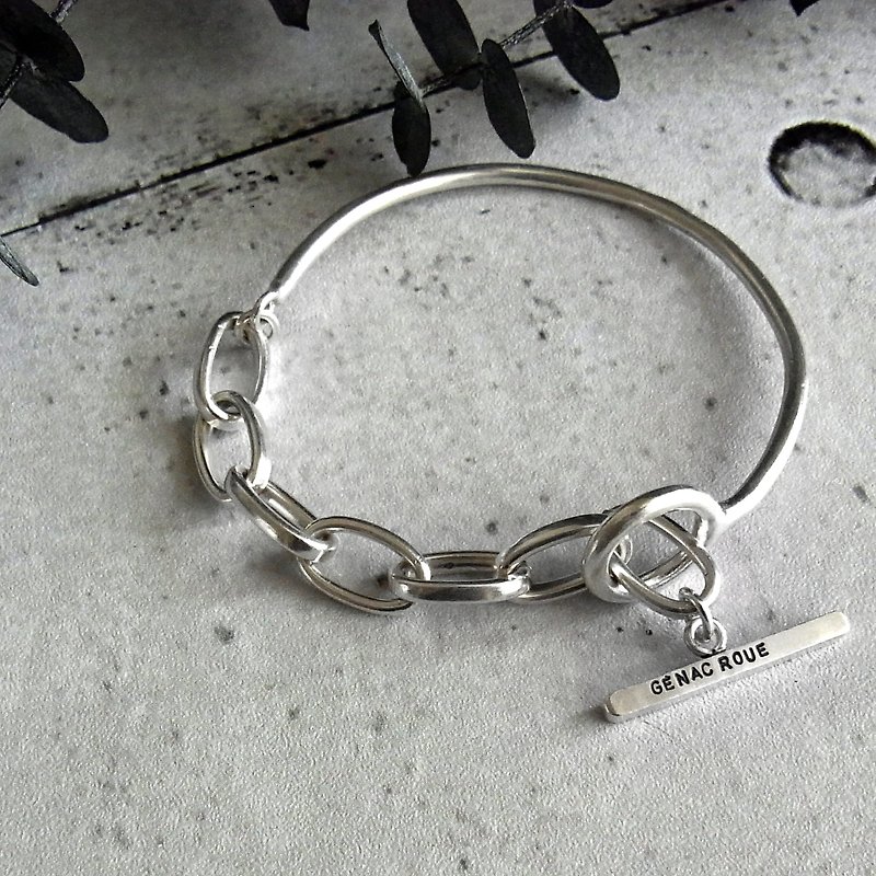 Half chain bracelet / silver - สร้อยข้อมือ - เงินแท้ สีเงิน