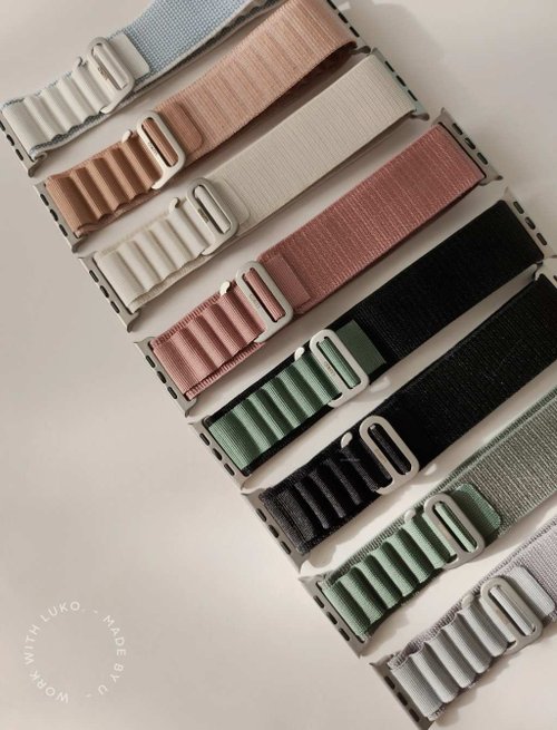 LUKO.Store Apple Watch I 運動款 I 手工尼龍鈦合金S回環錶帶 野徑露營