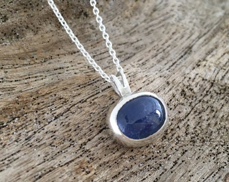 Natural sapphire 4.71CT ◇ SV Pendant - สร้อยคอ - โลหะ 