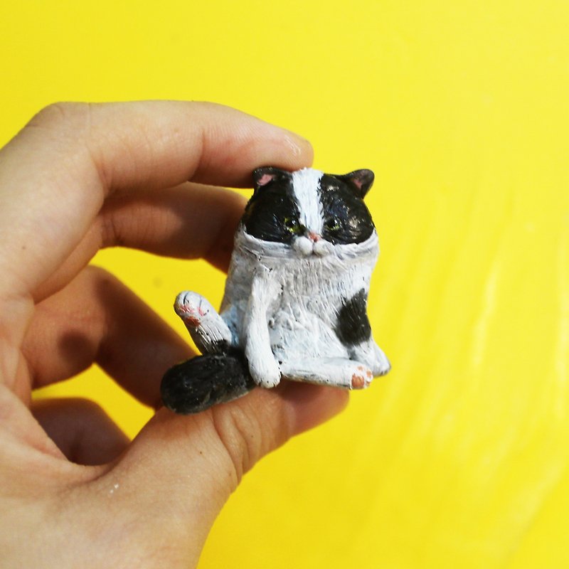 Fat doll series - raising cats (black and white) - Stuffed Dolls & Figurines - Paper 