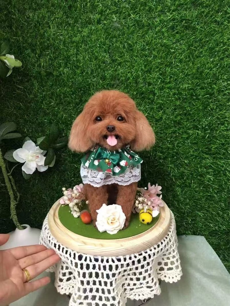 客制化逼真犬 羊毛氈 寵物 娃娃 定制 手工 狗狗猫咪 毛小孩  5 - 貓/狗玩具 - 羊毛 多色