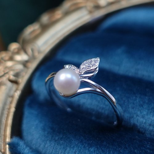 NOW jewelry 大海的珍禮 天然珍珠 氣質珠光 質感配搭款 純銀戒 OL搭配 禮物