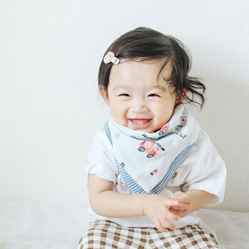 【kontex】100% Japanese pure cotton 3way bib saliva towel (five colors optional) - ผ้ากันเปื้อน - ผ้าฝ้าย/ผ้าลินิน หลากหลายสี
