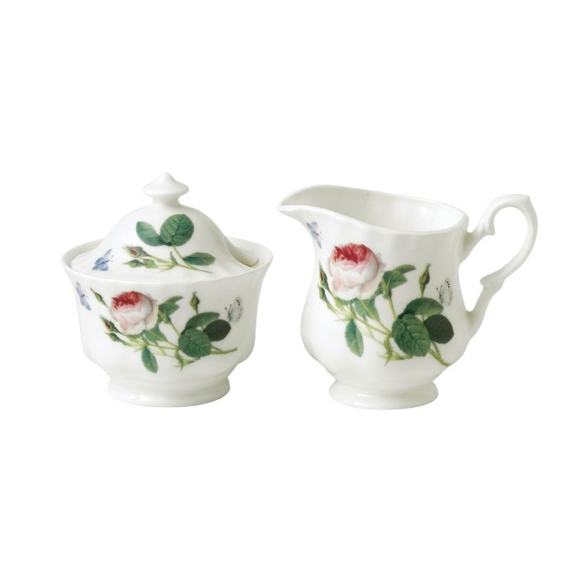 UK RK | Palace Garden Rose Garden Covered Sugar Bowl/Milk Bowl Set - Teapots & Teacups - Porcelain 