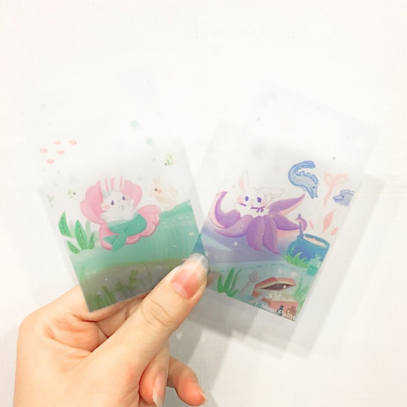 小美兔魚x烏蘇拉 * 紙膠帶分裝片 - 心意卡/卡片 - 塑膠 