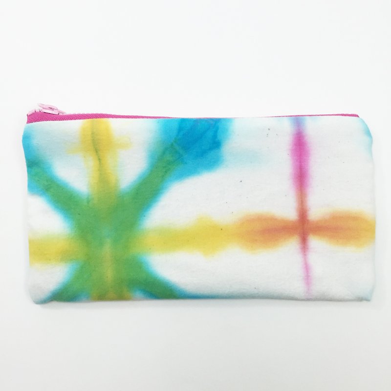 Tie Dye/Handmade/Cosmetic Bags/Zipper Pouch/Pencil box [Rainbow] - กล่องดินสอ/ถุงดินสอ - ผ้าฝ้าย/ผ้าลินิน หลากหลายสี