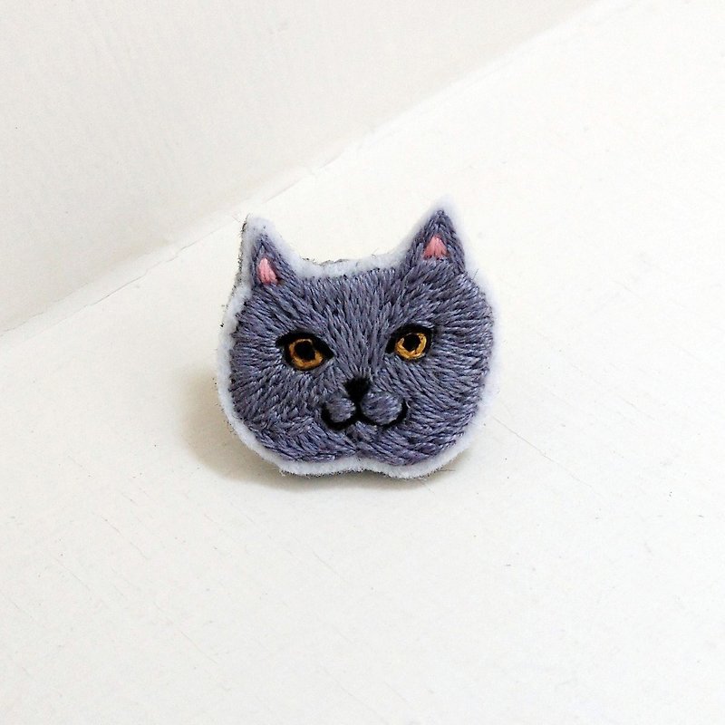 (With stitch teaching video) Cat's Emoji Embroidery DIY Kit-Curious Baby - เย็บปัก/ถักทอ/ใยขนแกะ - งานปัก 