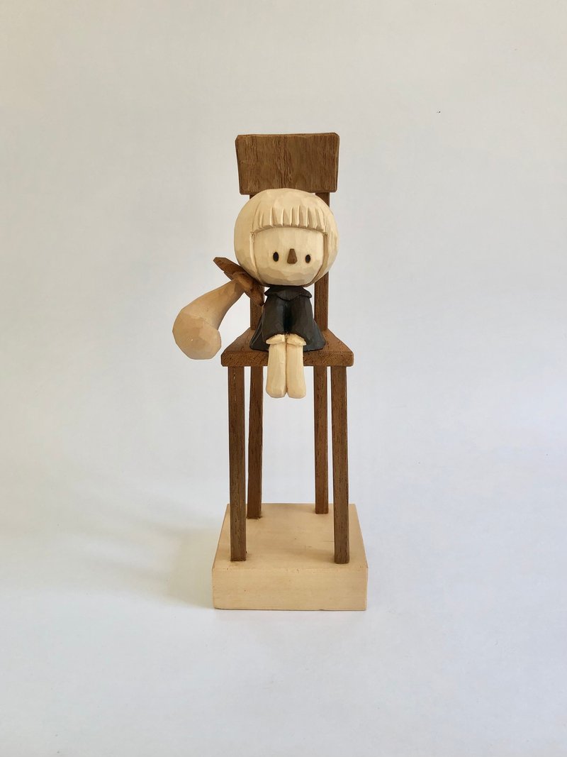 Handmade wooden carving big chair - 擺飾/家飾品 - 木頭 咖啡色