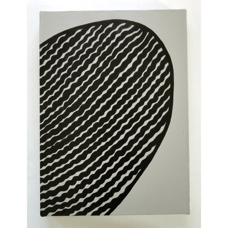 抽象画のグラフィティアート 原画 絵画 キャンバス画 モノクロ - 海報/掛畫/掛布 - 顏料 灰色