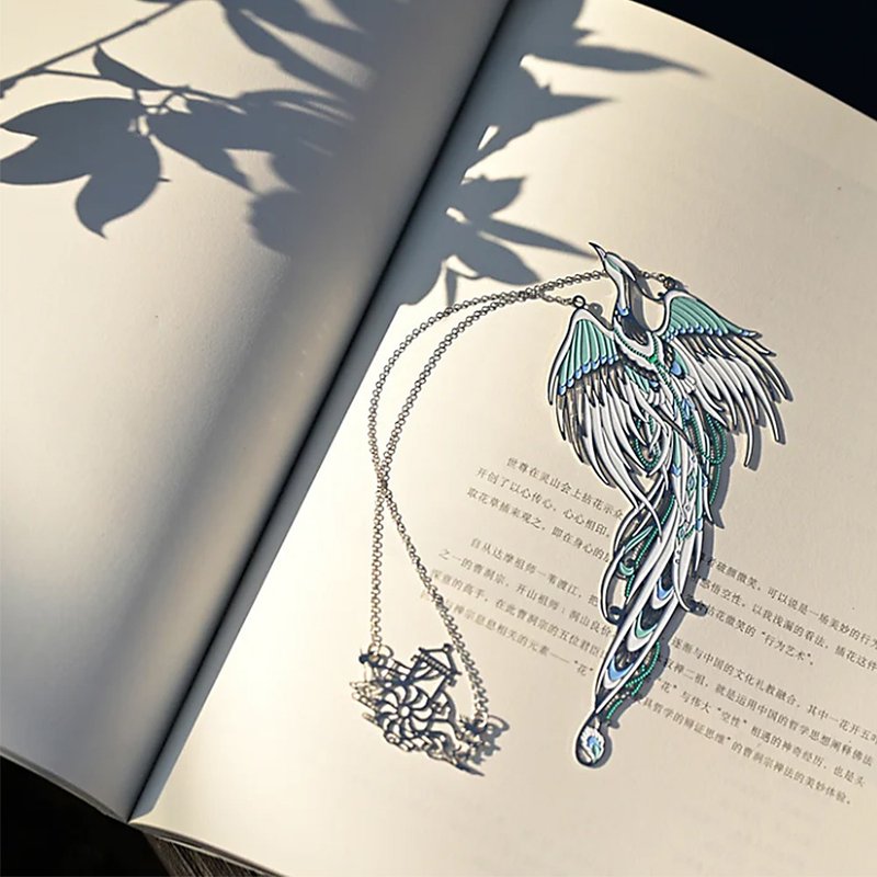 白鸞鳳凰禮盒金屬書簽古典中國風高檔精緻禮品古風小物件 - 書籤 - 其他金屬 多色