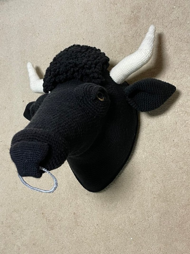 かぎ針編み動物公牛ヘッド飾り【インテリア】壁掛けデコレーション - 壁貼/牆壁裝飾 - 棉．麻 