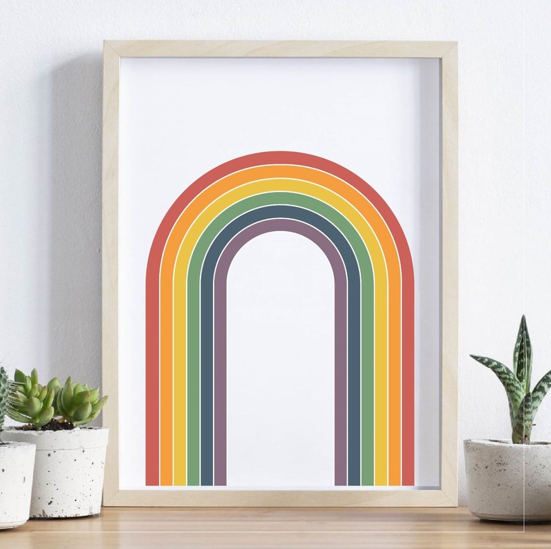 LGBT+ art, rainbow, gay, love, wall art, jpg file, gay friend gift, poster - Posters - Other Materials Multicolor