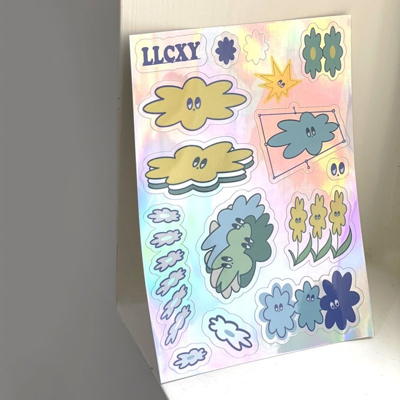 LLCXY 圖鑑貼紙 兩張入 - 貼紙 - 塑膠 