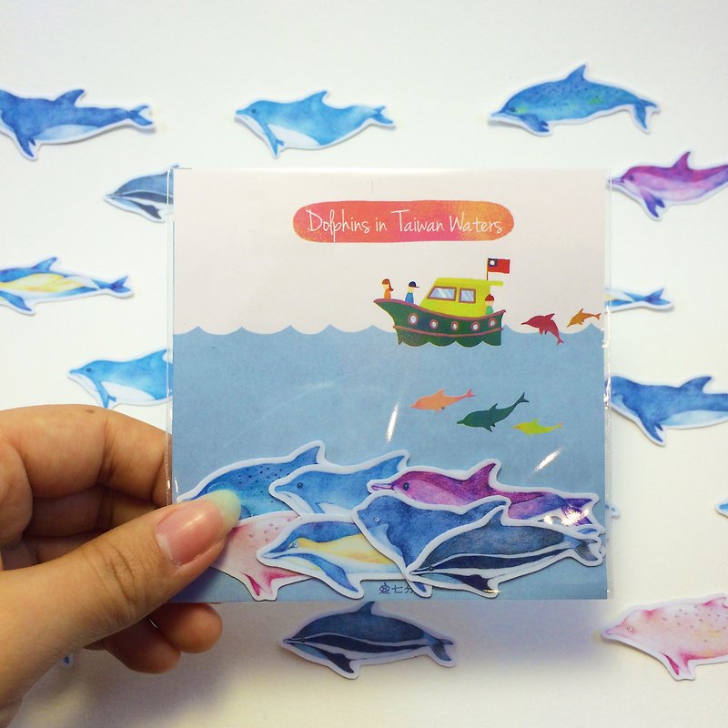 Taiwan's dolphin sticker* Kuroshio collaboration product - สติกเกอร์ - กระดาษ 