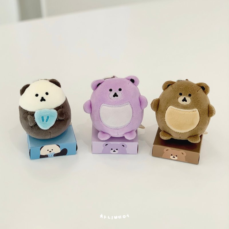 Chanibear Stress Ball (ver.2) Walnut / Grape / Sea Otter - 玩偶/公仔 - 其他人造纖維 卡其色