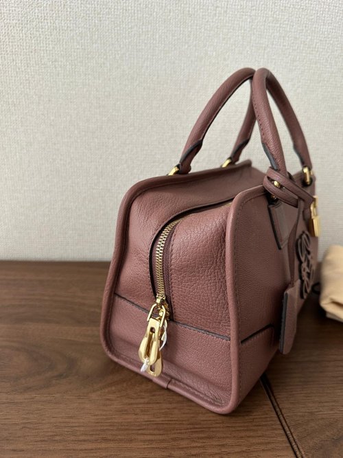 LOEWE ロエベ アマソナ28 ゴートスキン ブロンズ ハンドバッグ