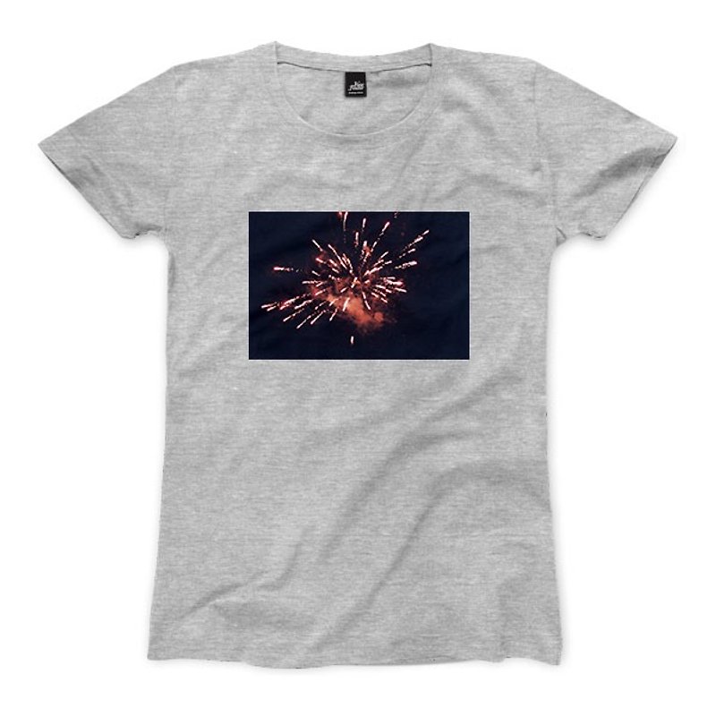 Fireworks - Deep Gray - Women's T-Shirt - Women's T-Shirts - Cotton & Hemp Gray