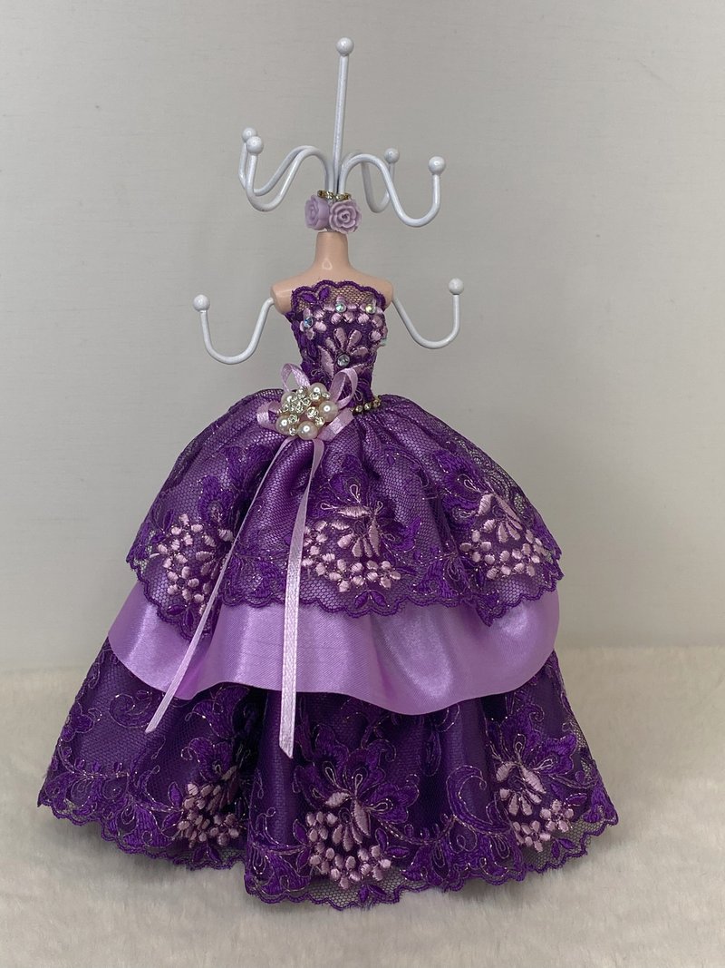 Xincheng Nuhong-Purple Cake Dress-Handmade Dress Jewelry Storage Rack - กล่องเก็บของ - วัสดุอื่นๆ 