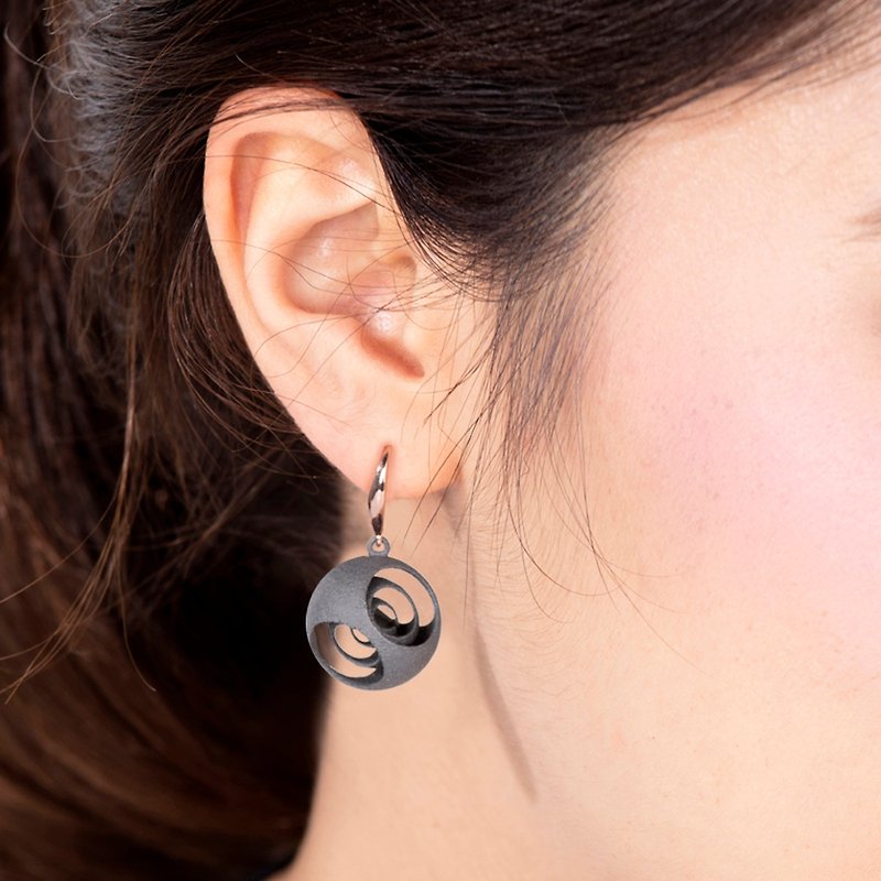 Turner's Sphere Earrings (Grey)  | Scaling Collection - Earrings & Clip-ons - Plastic Gray