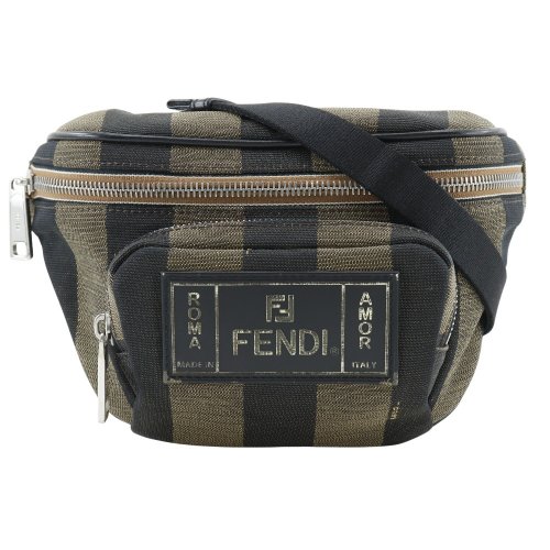 日本直送】フェンディFENDI ペカンストライプウエストバッグ