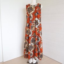 日本製 ハンドメイド】【一点物】アフリカ布xロングワンピース