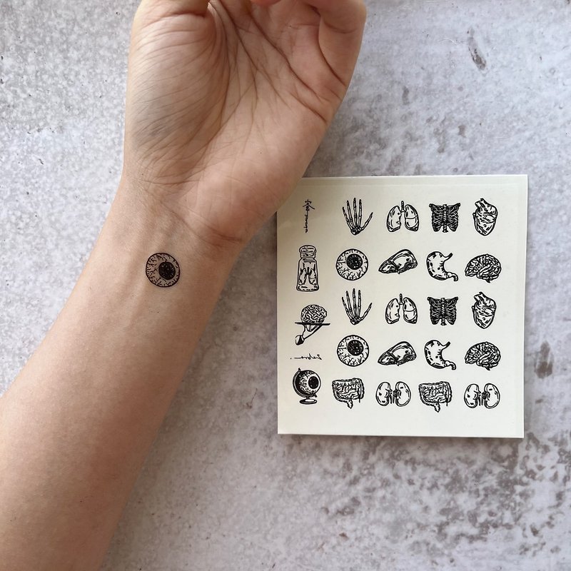 Tattoo Stickers-Internal Organs (Small) - Temporary Tattoos - Paper 