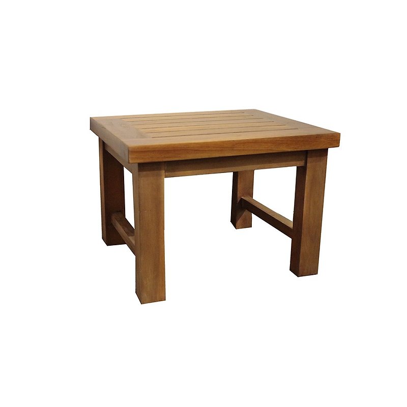 [Jidi City Teak Furniture] Simple Teak Square Chair and Stool HY031 Storage Rack Bench Bath Chair - Chairs & Sofas - Wood 