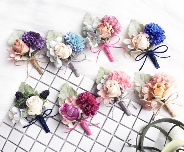 silk flower brooch