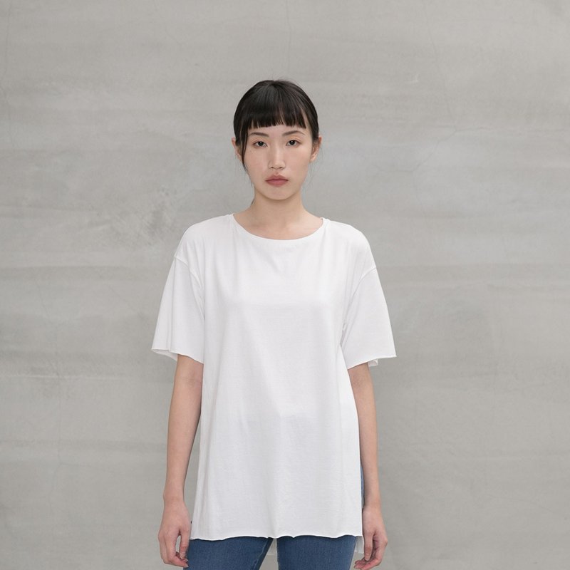 自我主張側開衩上衣 My Own Way Side Split   T-shirt - 女上衣/長袖上衣 - 棉．麻 多色