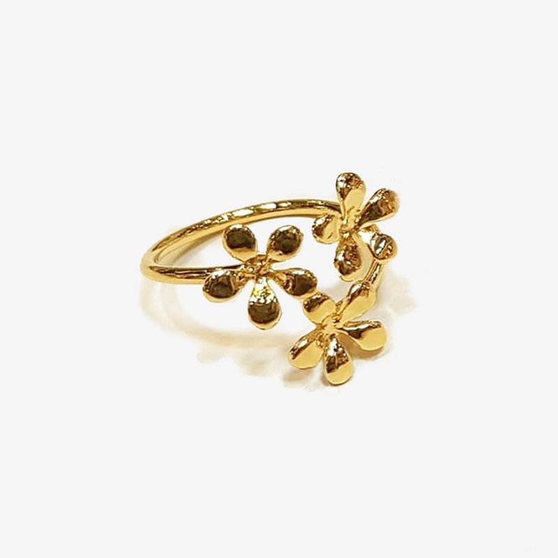 【雙11折扣】Flower Ring, Adjustable Ring , Feminine Ring,Cute Ring, Delicate Ring - 戒指 - 其他金屬 