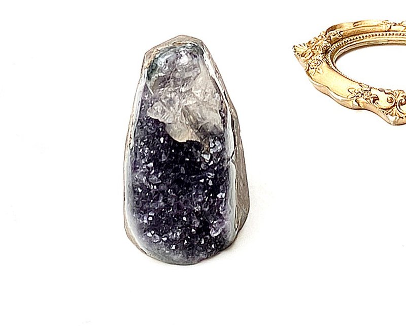 Raw ore small amethyst town symbiotic calcite amethyst purification attracts wealth and avoids evils enhances luck town house transforms evil spirits - อื่นๆ - คริสตัล หลากหลายสี