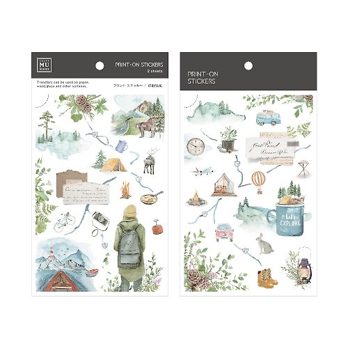 MU 【Print-On Stickers 轉印貼紙】no.188-野營春遊 | 春季系列