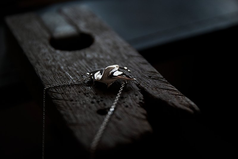 [Original Small Objects] 925 Sterling Silver Stingray Necklace - สร้อยคอ - เงินแท้ 