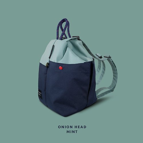 tathatabrand (Recycled fabric) Onion head mint backpack