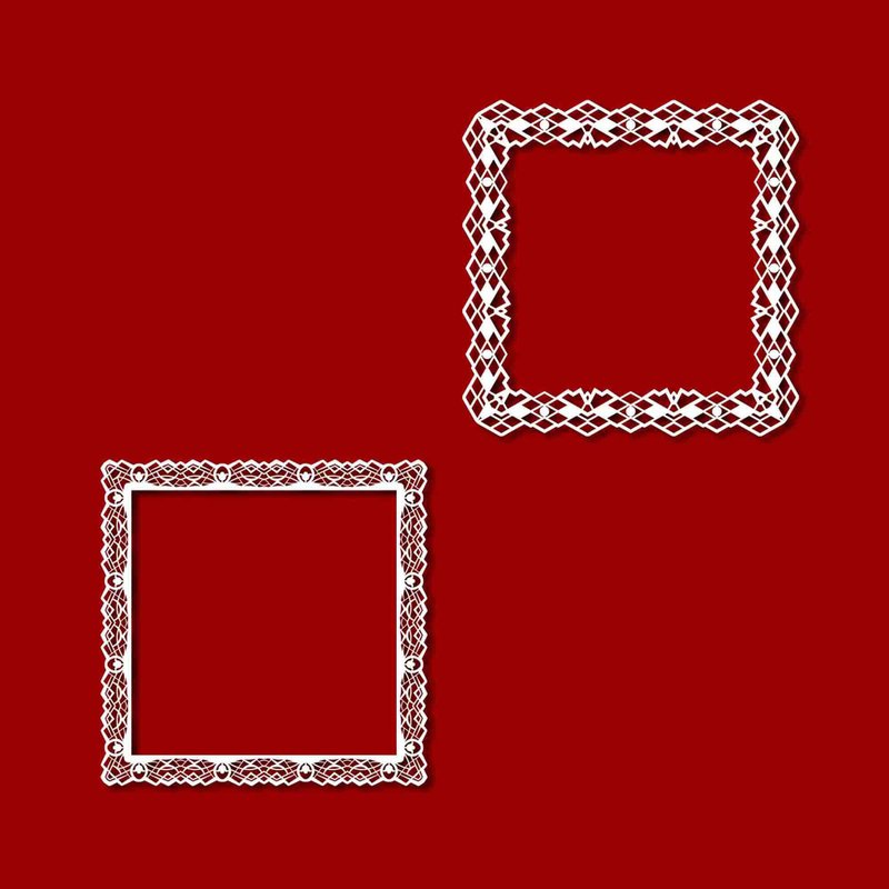 Square frame svg, square frame eps, square frame png, picture frame svg, Cricut - 圖文模板設計 - 其他材質 