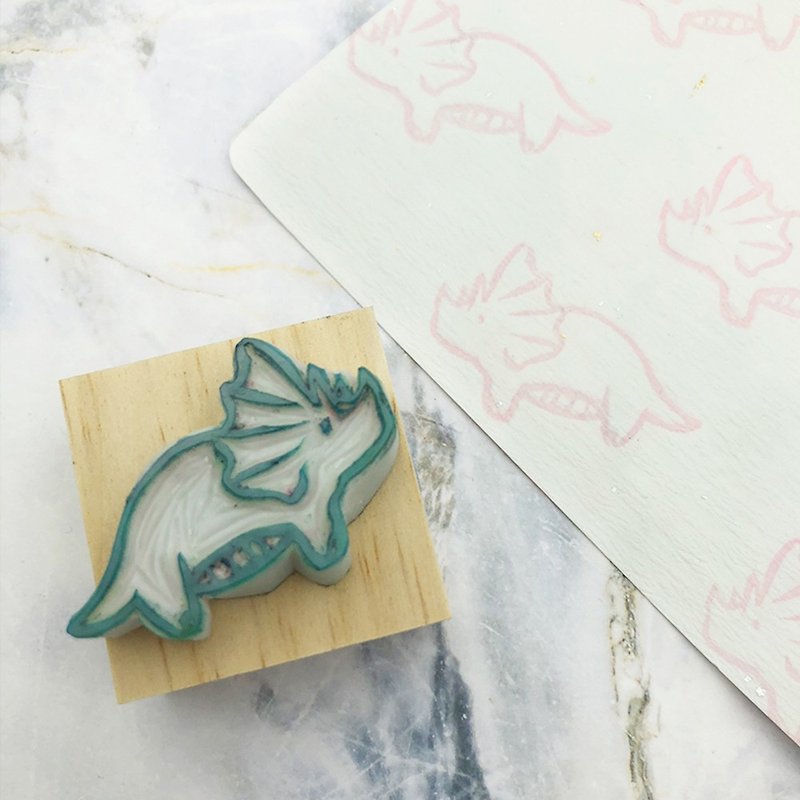 Handmade Triceratops Stamp - ตราปั๊ม/สแตมป์/หมึก - วัสดุอื่นๆ 