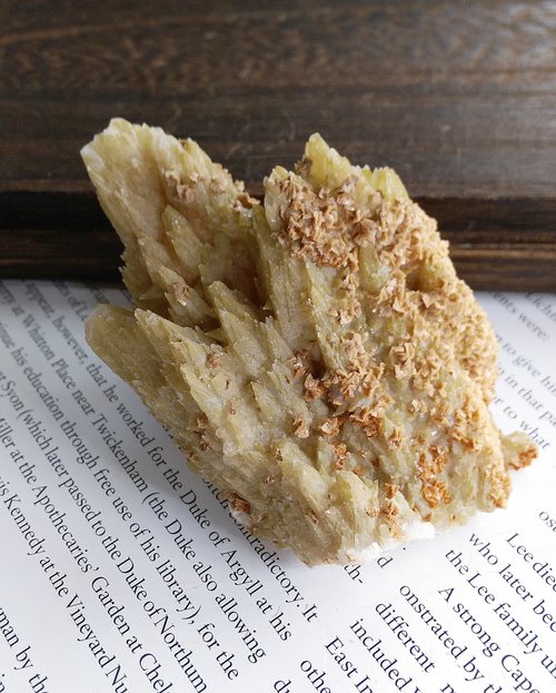 石話石說 Alice Jewelry Calcite 湖北產地 羽毛方解石 黃雲石共生 天然礦石 原礦