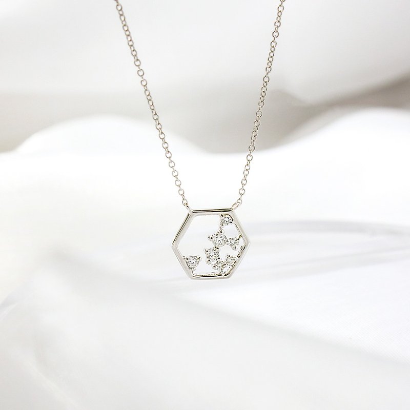 Starry Necklace | 14K Natural Diamond Necklace - Necklaces - Diamond 