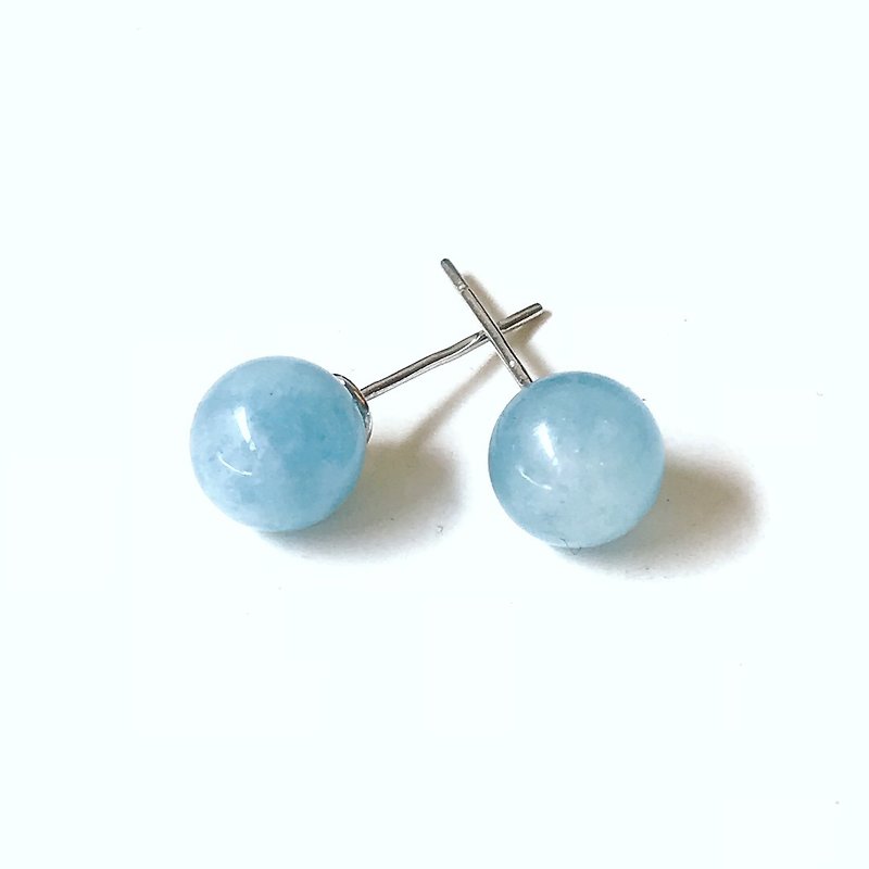 Aquamarine earrings - ต่างหู - เครื่องเพชรพลอย สีน้ำเงิน