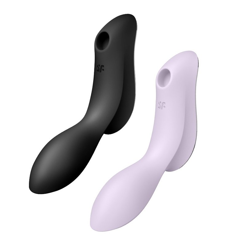 German Satisfyer Curvy Trinity 2 Clit Sucking + Vibrating Massager - สินค้าผู้ใหญ่ - ซิลิคอน 