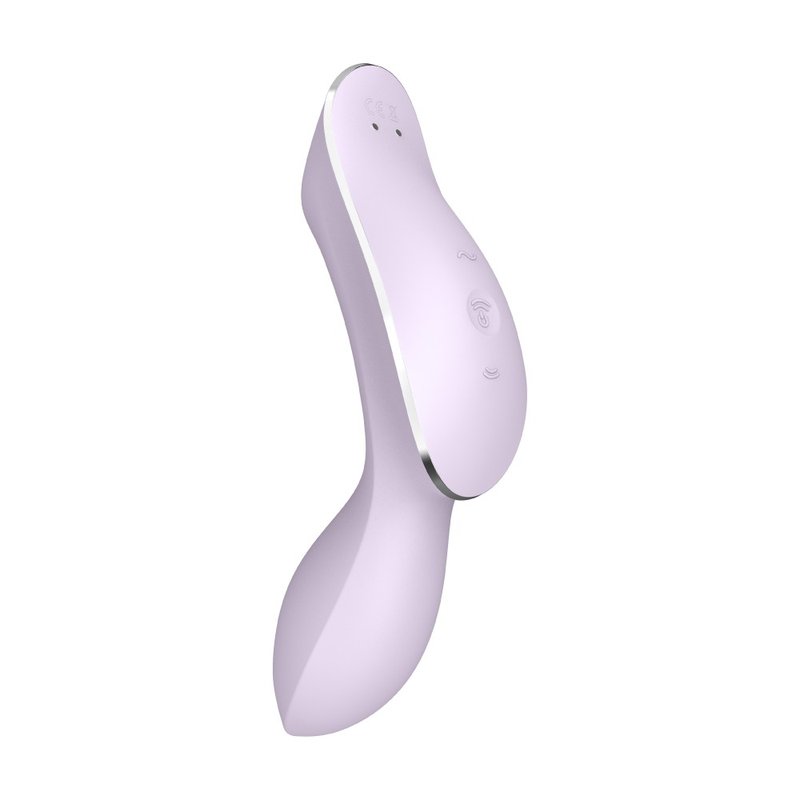 德國Satisfyer Curvy Trinity 2 陰蒂吸吮+震動按摩棒 - 情趣用品 - 矽膠 